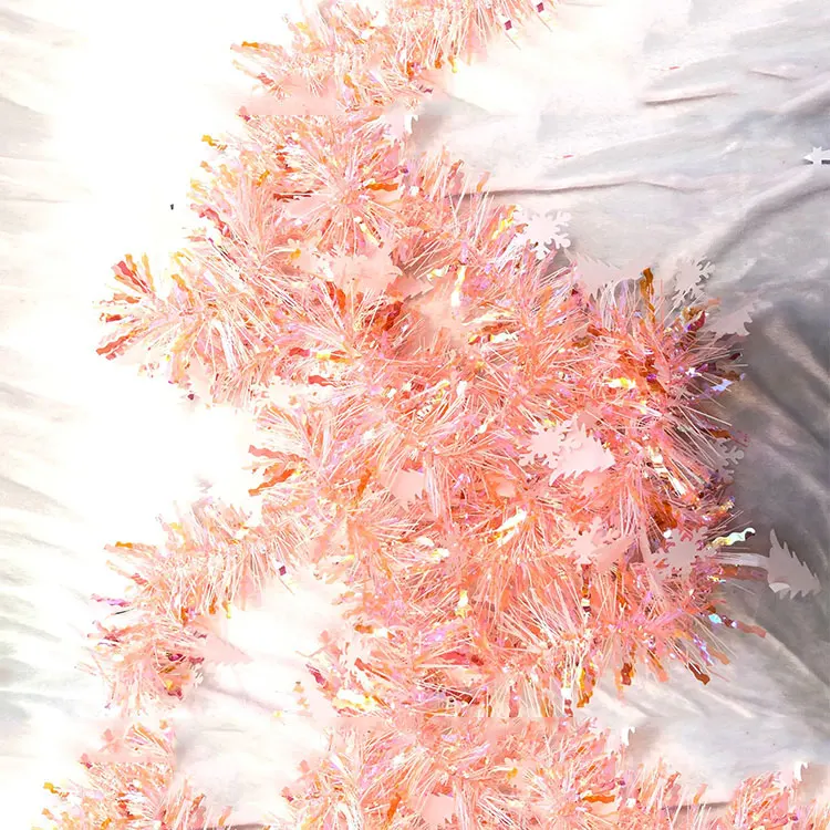 Christmas Tinsel Tree Hanging Decorations Tinsel Garland rattan ornaments