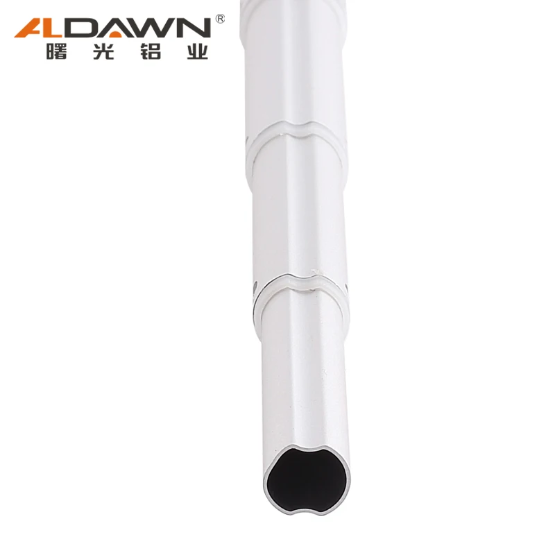 Customized silver anodized pipe aluminum telescopic pole