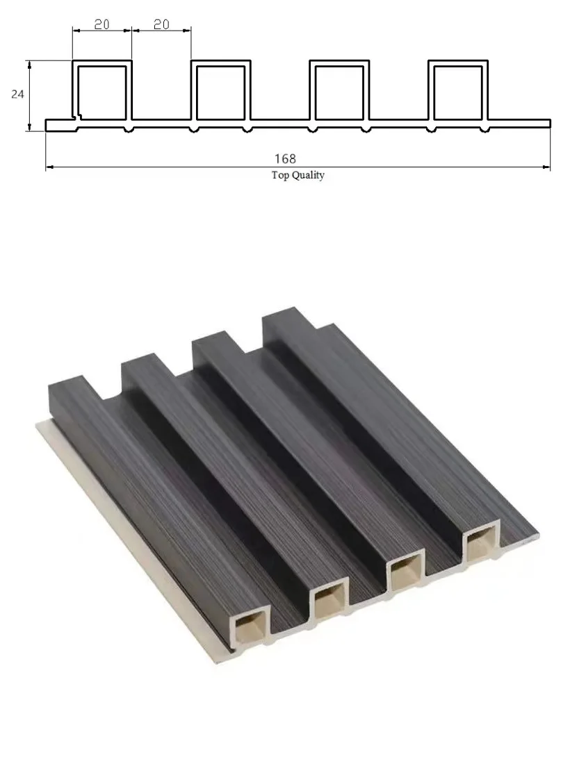 Water Proof WPC Panels Hole Sales Wpc Wall Panel Decoration Hotel Interior Wooden Fluted Wpc Wall Board Panel Cladding