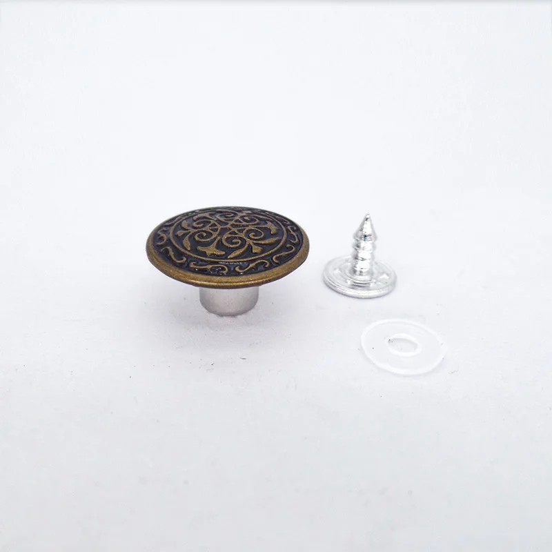 Custom Logo Metal Denim Button Metal Jeans Button With Rivets For Jeans