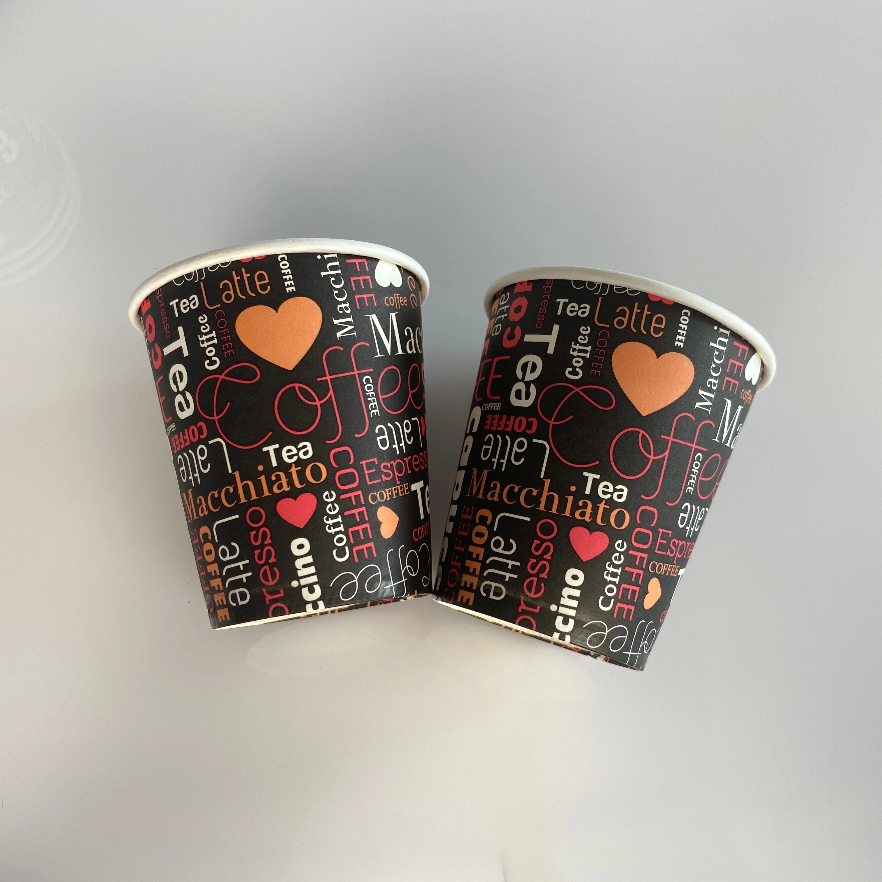 Custom Printed 8oz 10oz 12oz 16oz 24oz Double Wall Disposable Hot Cold Beverages Coffee Kraft Ripple Paper Cups with Lids