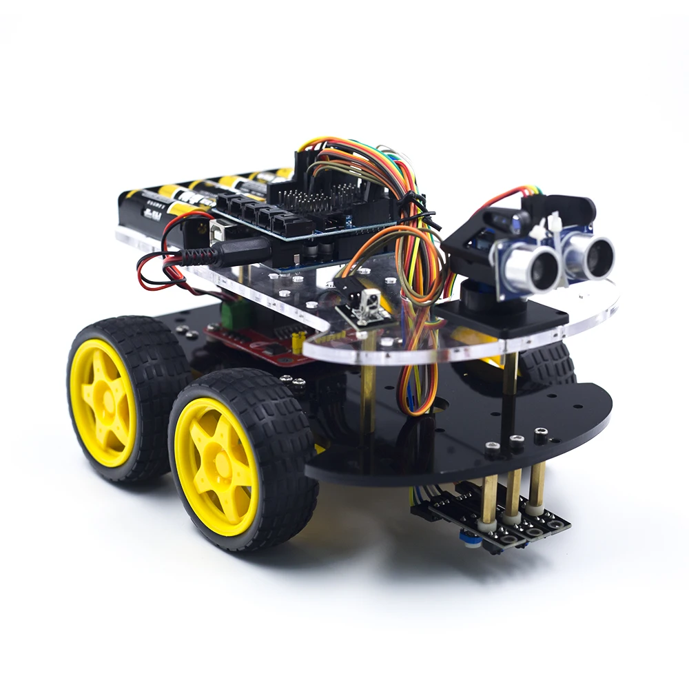 4WD Robot Car Educational Stem Toys Robotics Kit Robot kit Compatible with Arduino IDE