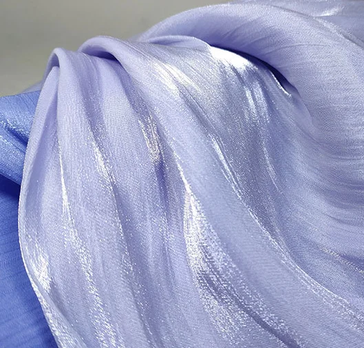 2024 New design soft silver line tulle fabric organza rolls for wedding dresses in the yard