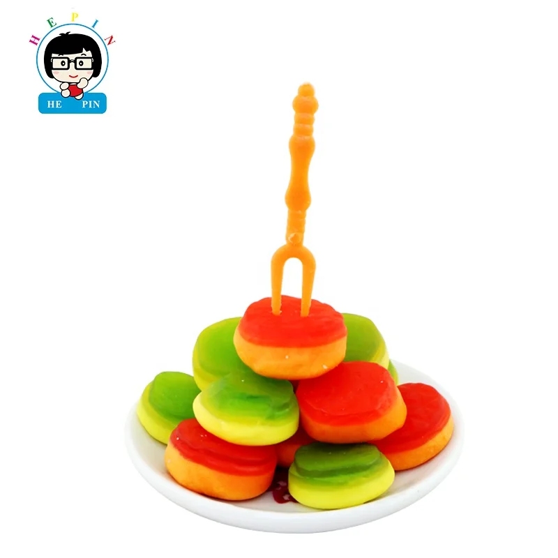 Wholesale Custom Mixed Color Gummy Candy Fruity Flavor Gummy Candies Round Shaped Gummies Candy