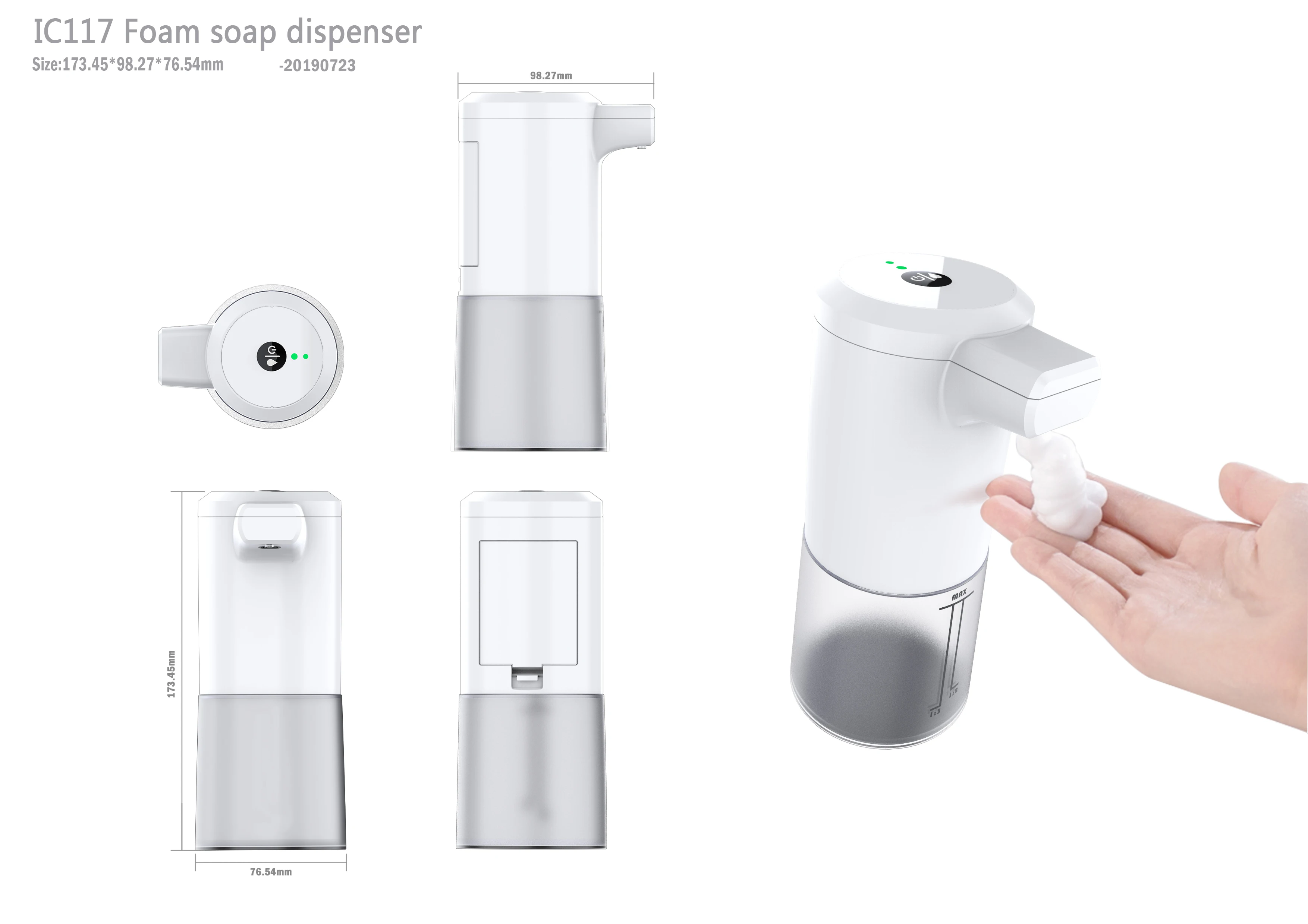 Factory Cheaper Wholesale Household Bathroom Toilet Easy Operation Smart Infrared Sensor Luxury Automatic Foam Dispenser