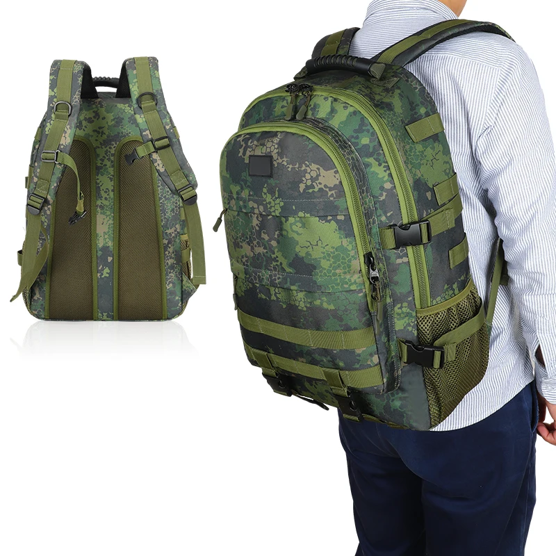 Rucksack Gear Assault Pack Daypack 3 Day Bug Out Bag with Bottle Holder Camo Tactical Hunting Molle Travel Backpack