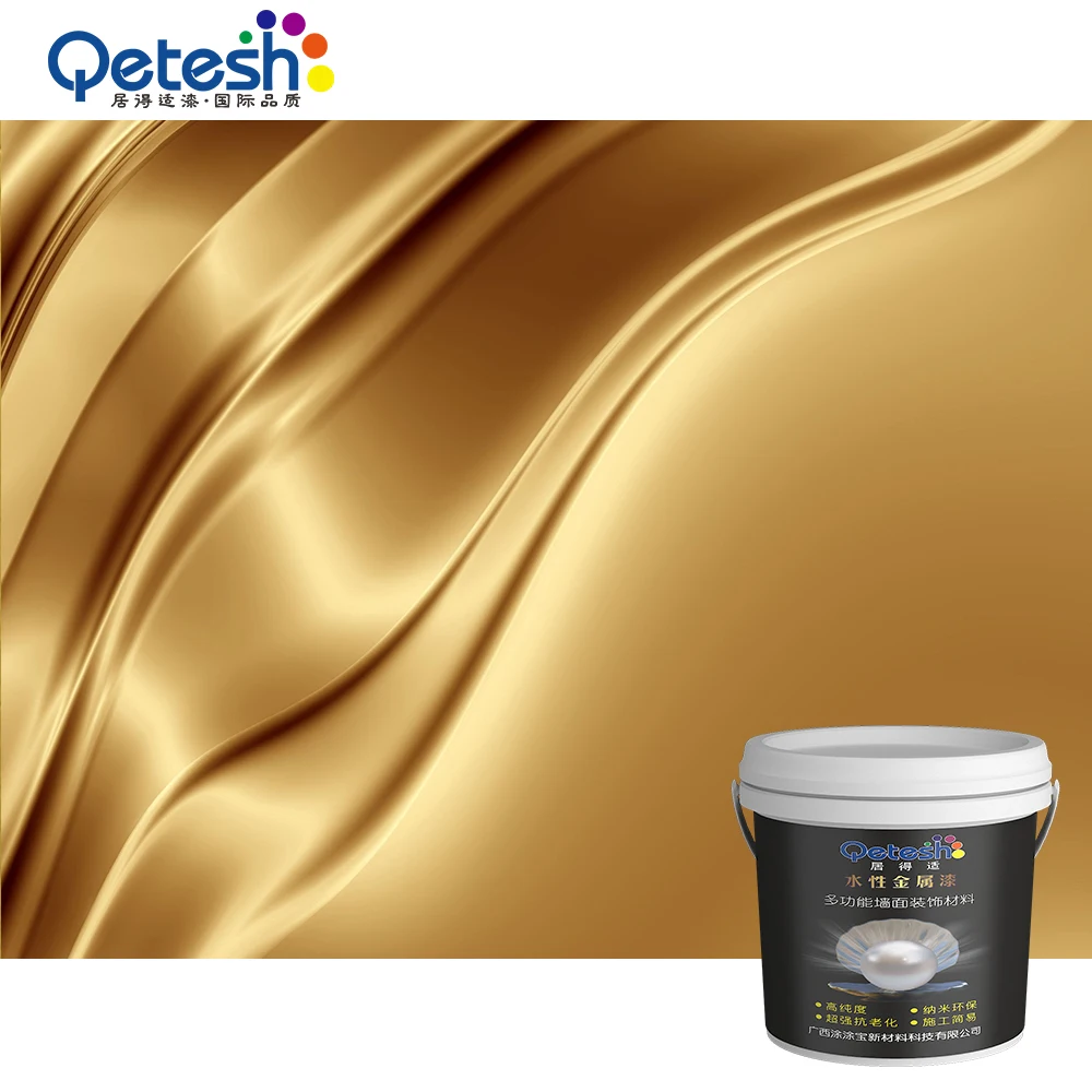 
Customed Colour Quick Drying Good Film Formation Weather Resistance Gold Mica Flakes Paint 