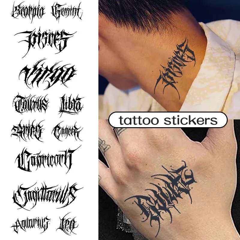Herbal Juice Tattoo Stickers Semi Permanent Waterproof Tattoo Sticker Lasting 7-14 Days Custom Temporary Tattoo Stencil Sticker