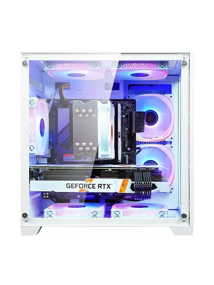 Low MOQ Cpu Cabinet Computer Cases & Towers Pc gaming Case LED ATX/ITX For Desktop With RGB Fan And Water Cooling