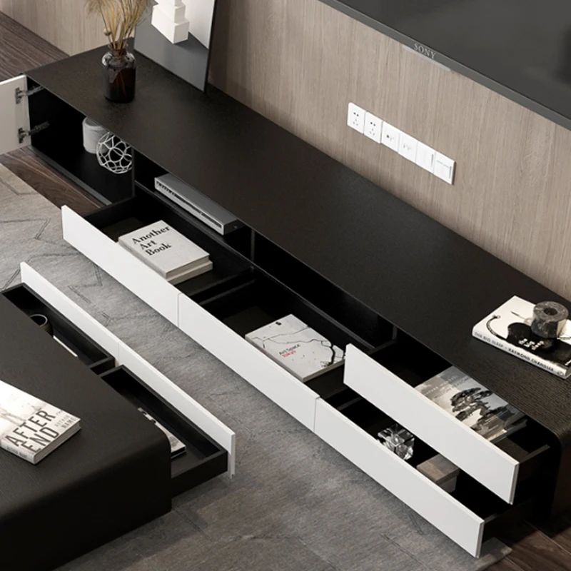 Практичный уникальный шкаф для хранения в гостиной минималистическом стиле подставка ТВ и журнальный