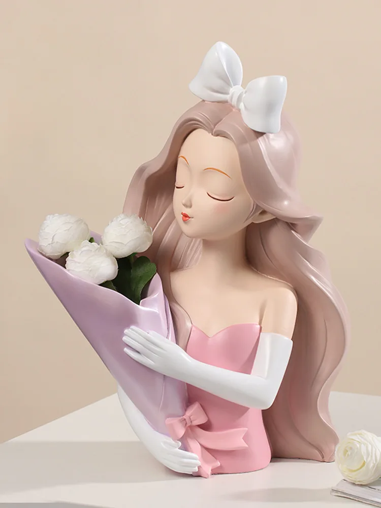 Soft outfit Alice girl art vase decoration creative living room dining table porch TV cabinet household flower arrangement decor