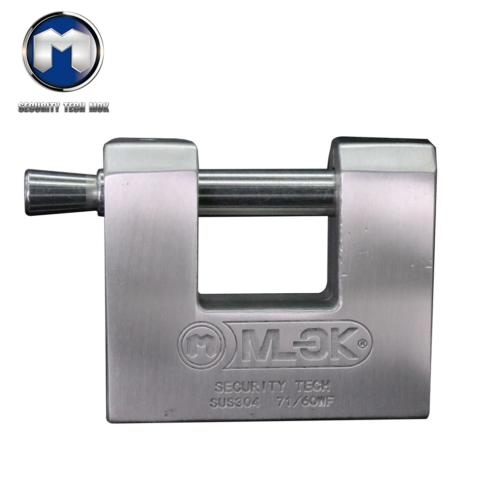 MOK Rust proof 304 stainless steel container transport rectangular padlock heavy duty padlock giant padlock