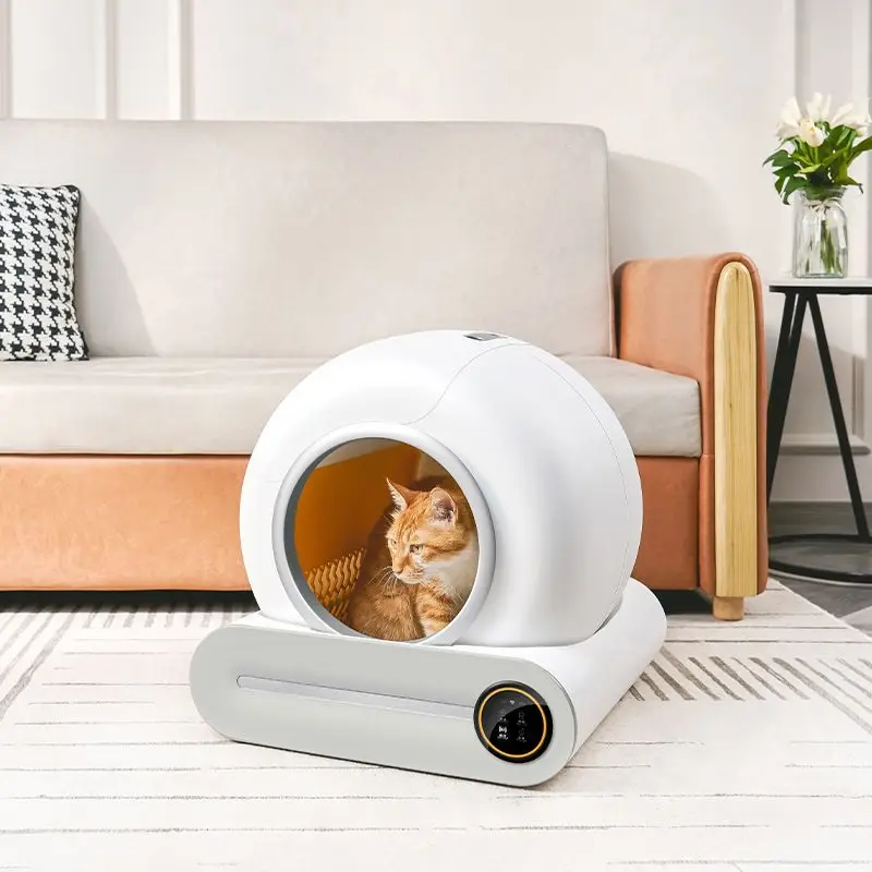 Large Space Smart Splash-proof Fully Automatic Robot Self-cleaning Cat Litter Box Toilet Pet Furniture With APP Remote Control