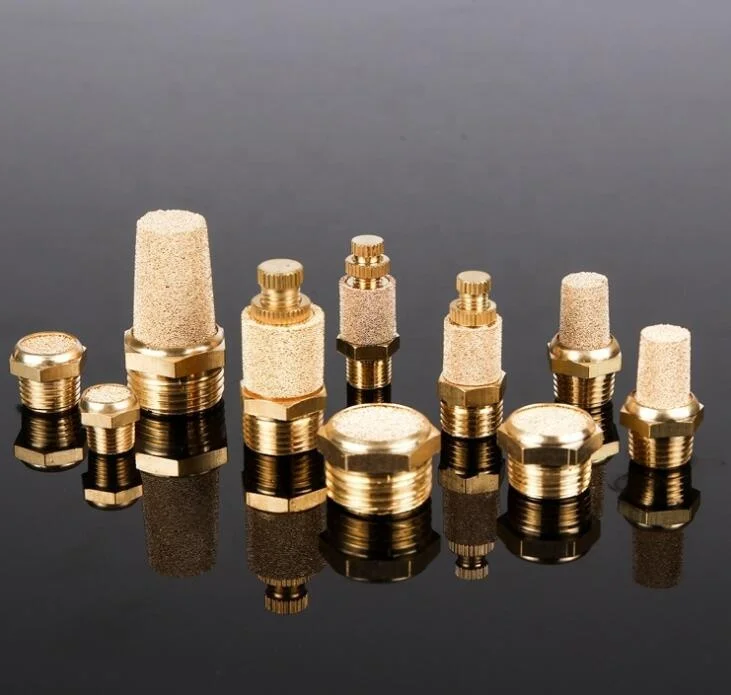 Flat head Bronze sintered Pneumatic air muffler BSLD-M5 BSLD-01 BSLD-02 BSLD-04 silencer SD Throttle Valve for