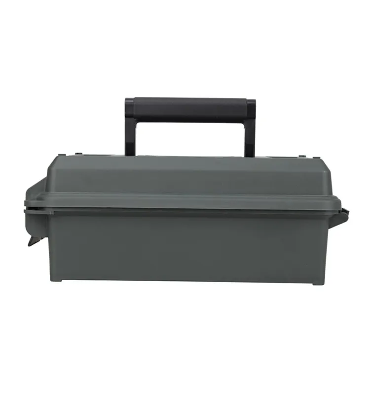 Small Hard Plastic Ammo can Rugged Storage Ammo Case Box with handle