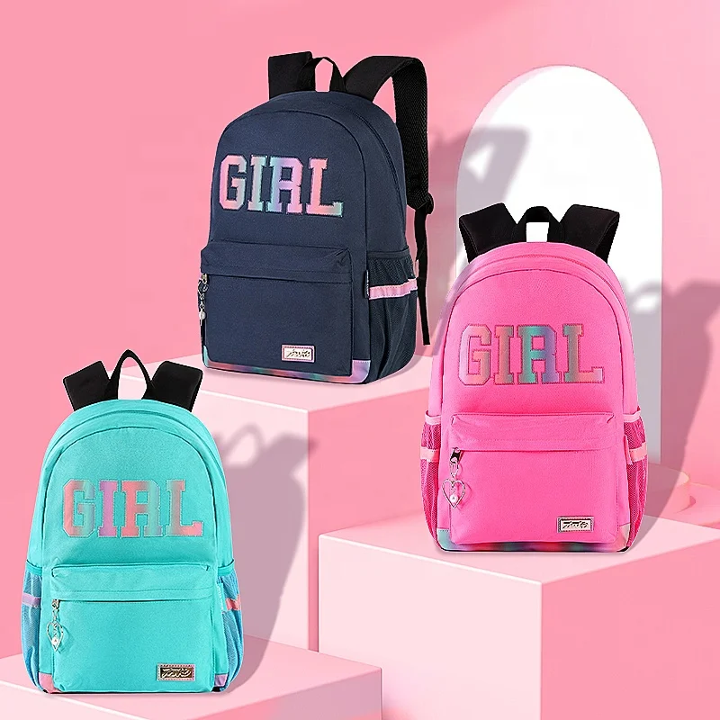 2021 Cartable Casual Women Teenager Girls Back Pack School Book Bag Pink Backpack