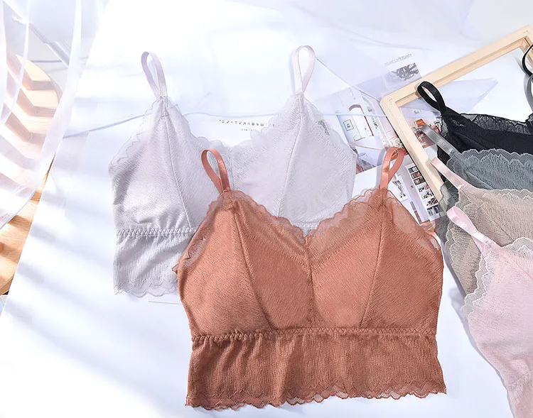 2020 new design lace women hot underwear sexy lace tube bra