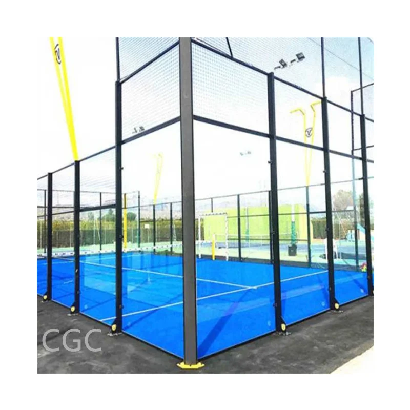 Professional Manufacturers12Mm Thickness Tempered Glass Rubber Padel Tennis Court
