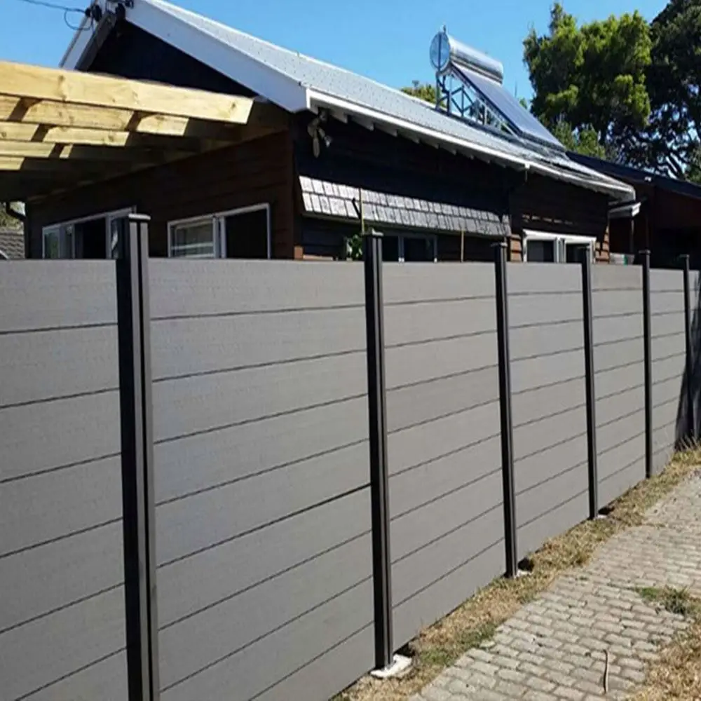 Factory Sale Fireproof Wood Plastic Composite Fence Privacy Garden Fence Outdoor