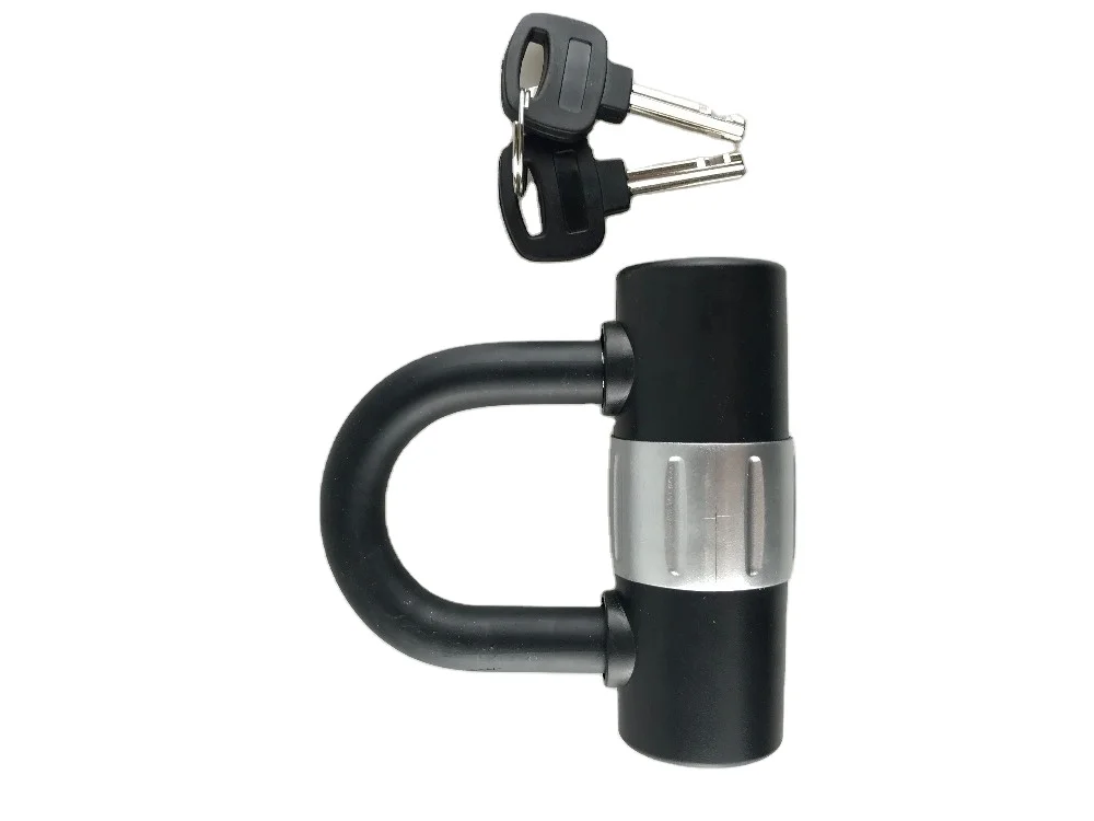 Black Chain  Bike Lock With U Type Padlock Cloth Cover Heavy Duty Bicycle Lock