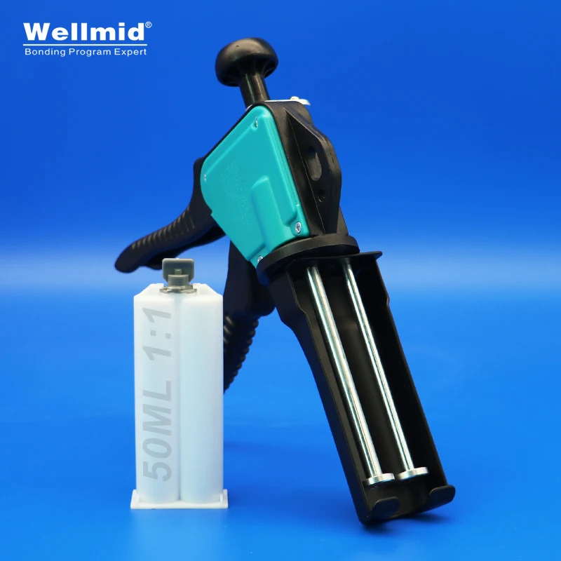 50ml 1:1 Epoxy Adhesive Dispensing Gun 2K Kit Portable Double tube Mixing Dispenser loctite ARALDITE Cartridge AB Metal Glue Gun
