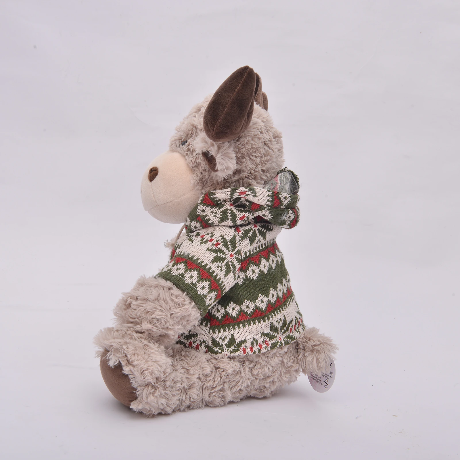 Fast Shipping 2024  Plush Christmas Moose Animal Toys With T Shirt Stuffed Plush Moose Animal Toy Plush Reindeer Toy