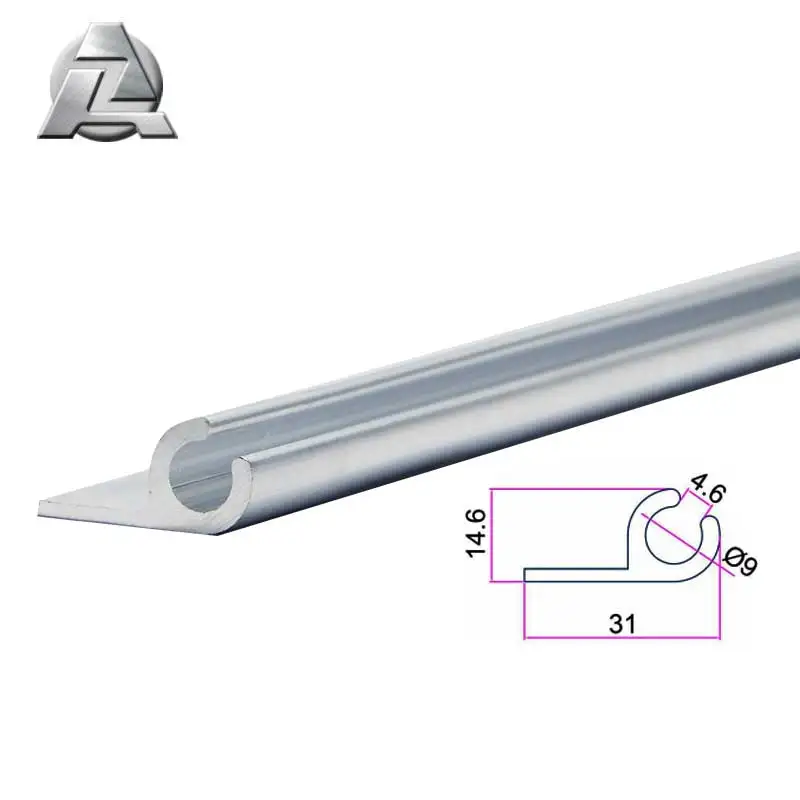 Открытый ZJD-KS104B алюминиевое верхнеподвесное рельс keder рельсы профиль штранг-прессования