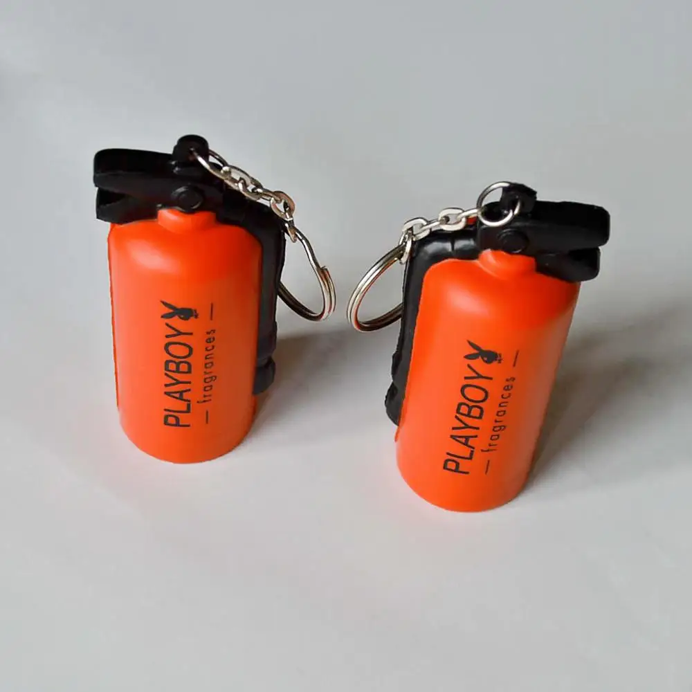 pu stress fire extinguisher keychain