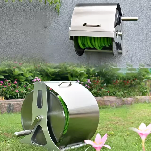 Europe and America Hot Selling Portable Small Garden portable metal water hose reel cart