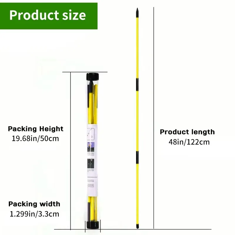 Wholesale Custom Golf Training Aids Posture Corrector Tool Golf Putting 3 Collapsible Alignment Stick for Posture Correction
