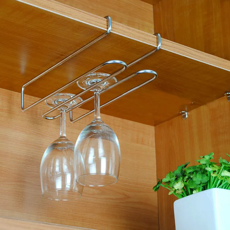 Металлическая сушилка для вина, подвесной держатель для стаканов, стеклянных бутылок, 304 нержавеющая сталь, Винная стойка