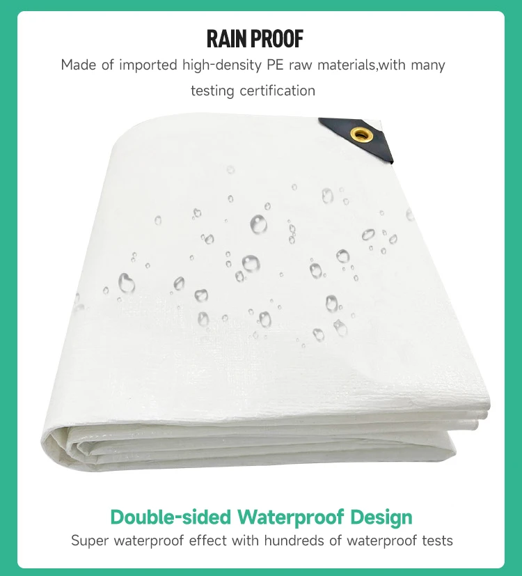 China 160g Waterproof Plastic Sheet Polyethylene Tarpaulin For Awning Canopy