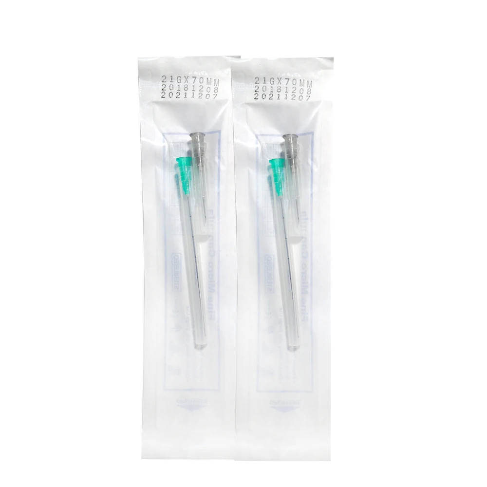 
Best Selling 21g 70mm Fine Syringe Micro Filler Needle Cannula For Dermal Filler 