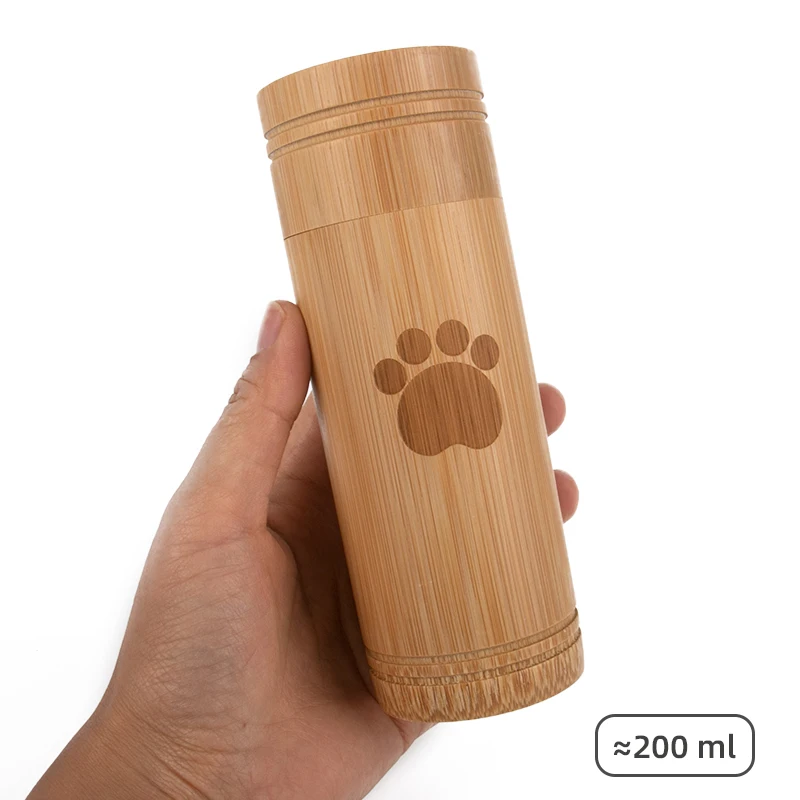 100% biodegradable urn bamboo pet urne for ashes pet Cremation Urns bamboo scattering tube ready to ship