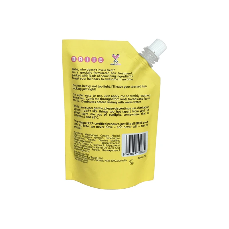 Airtight Lightproof Aluminum Foil Lamination Nozzle Bags Liquid Soap Shampoo Packaging Spout Standing Pouch Doypack Plastic Bag