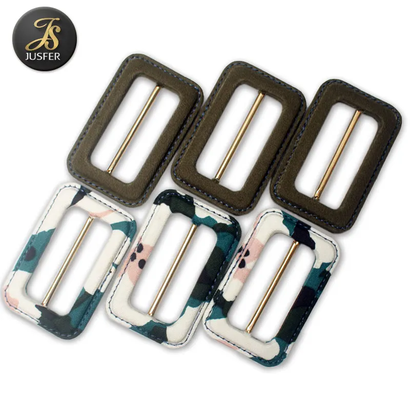 Belt buckle manufacture supply 5cm bar size aluminum belt buckle for women garment topstitch buckle