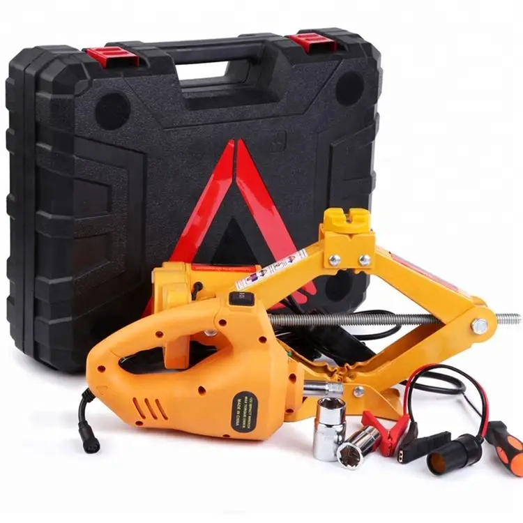 High Quality CE ISO Portable Emergency Repair Tools Set DC12V 3T Auto Durable Car Electric Screw Scissors Jack and Impact Wrench