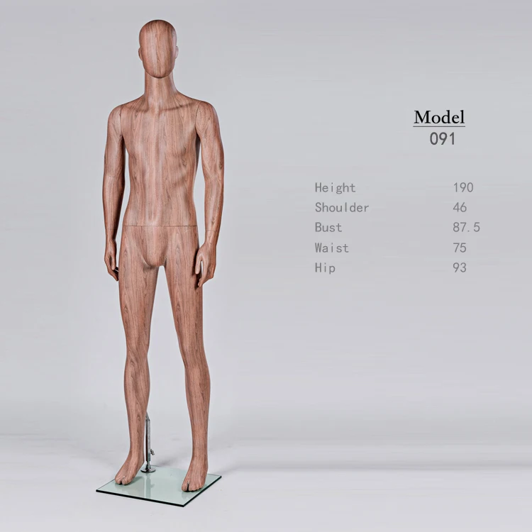 Золотистый хромированный стоячий манекен из стекловолокна