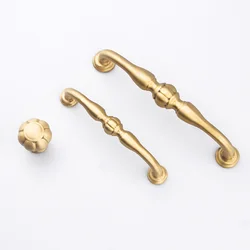 Home kitchen cabinets dresser wardrobe cupboard drawer door gold China luxury solid brass pulls handles knobs