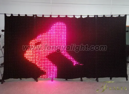 P5 3x4M Stage background Led video curtain star cloth