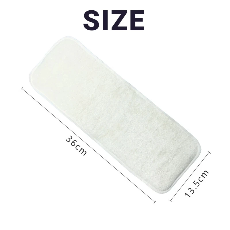 Многоразовые карман из конопляной ткани с бамбуковым древесным углем для тканевых подгузников 3-х слойные бамбуковые вкладыши