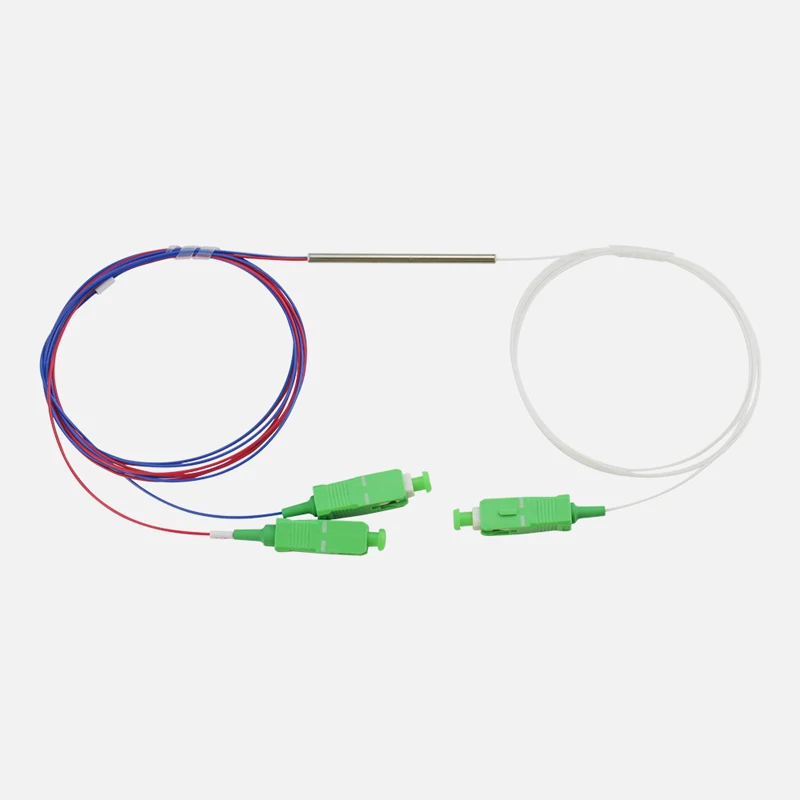 Оптический Сплиттер 1X2 5/95 волоконно-оптический сплиттер с SC/APC или SC/UPC оптоволоконный сплиттер 1x2 Волоконно-оптический сплиттер