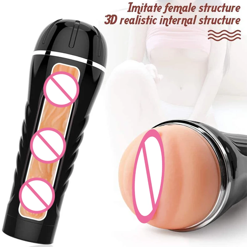  Best Selling Strong Elasticity TPE Soft Tightly Warm Realistic Women Tunnel Male Masturbator Sex