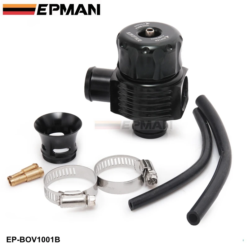 EPMAN 25mm Universal Dual Port Blow Off Valve (Black) Diverter Valve Dump Valve For SAAB 9-3 & 9-5 Turbos EP-BOV1001B