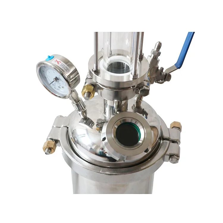 wholesale 1/2LB bho Extractor with splatter platter receiving pot and recovery tank and dry ice sleeve with tri clamp port