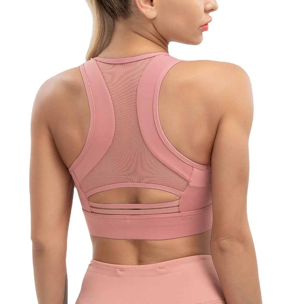 FASHION Sexy Sports Mesh Tank Top Backless Push Up VEST