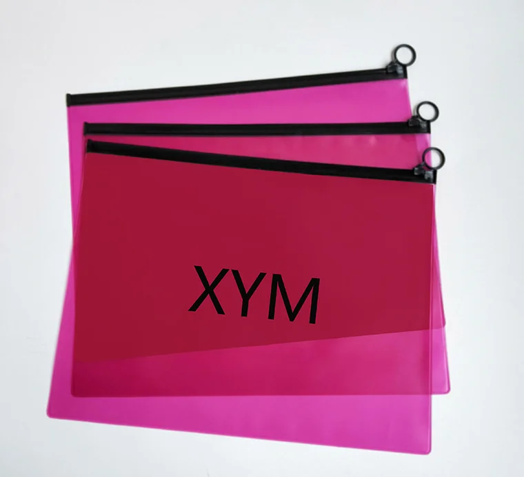 Plastic PVC 2021 Custom personalized plastic Blank pink cosmetic bag