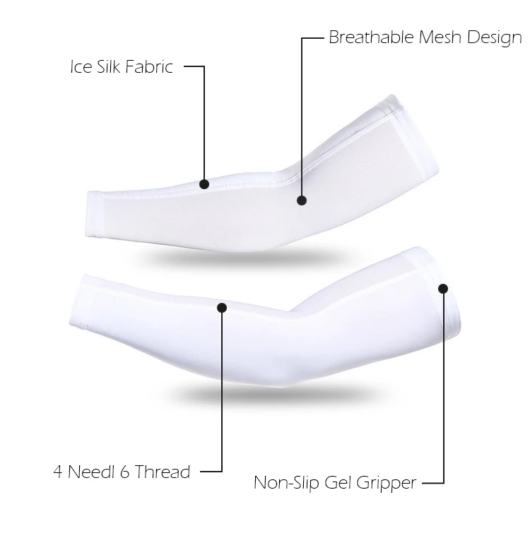Elastic Outdoor Seamless Cool Mesh Arm Sleeves UV Protection Cycling Wear Ice Silk Sleeves