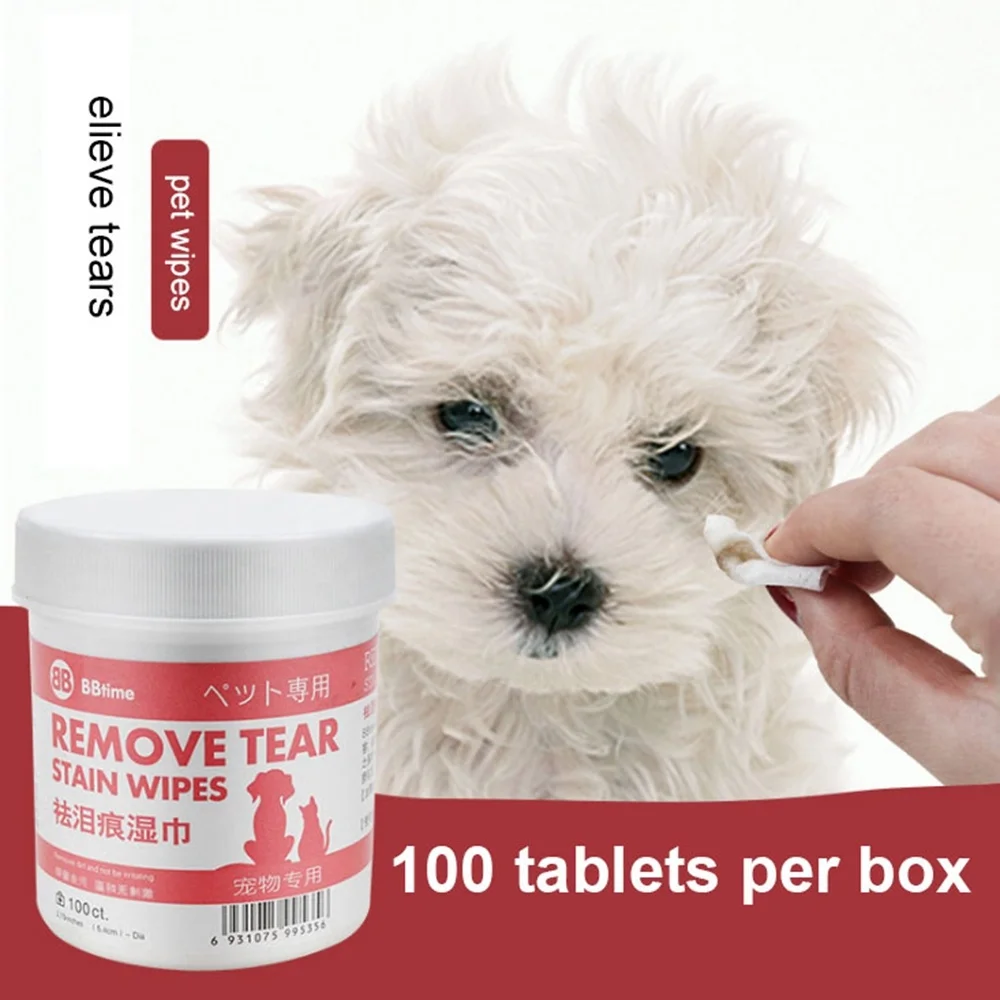  Pet Eyes Cleaning Wipes Paper Towels Dogs Cats Tears Remover Wet