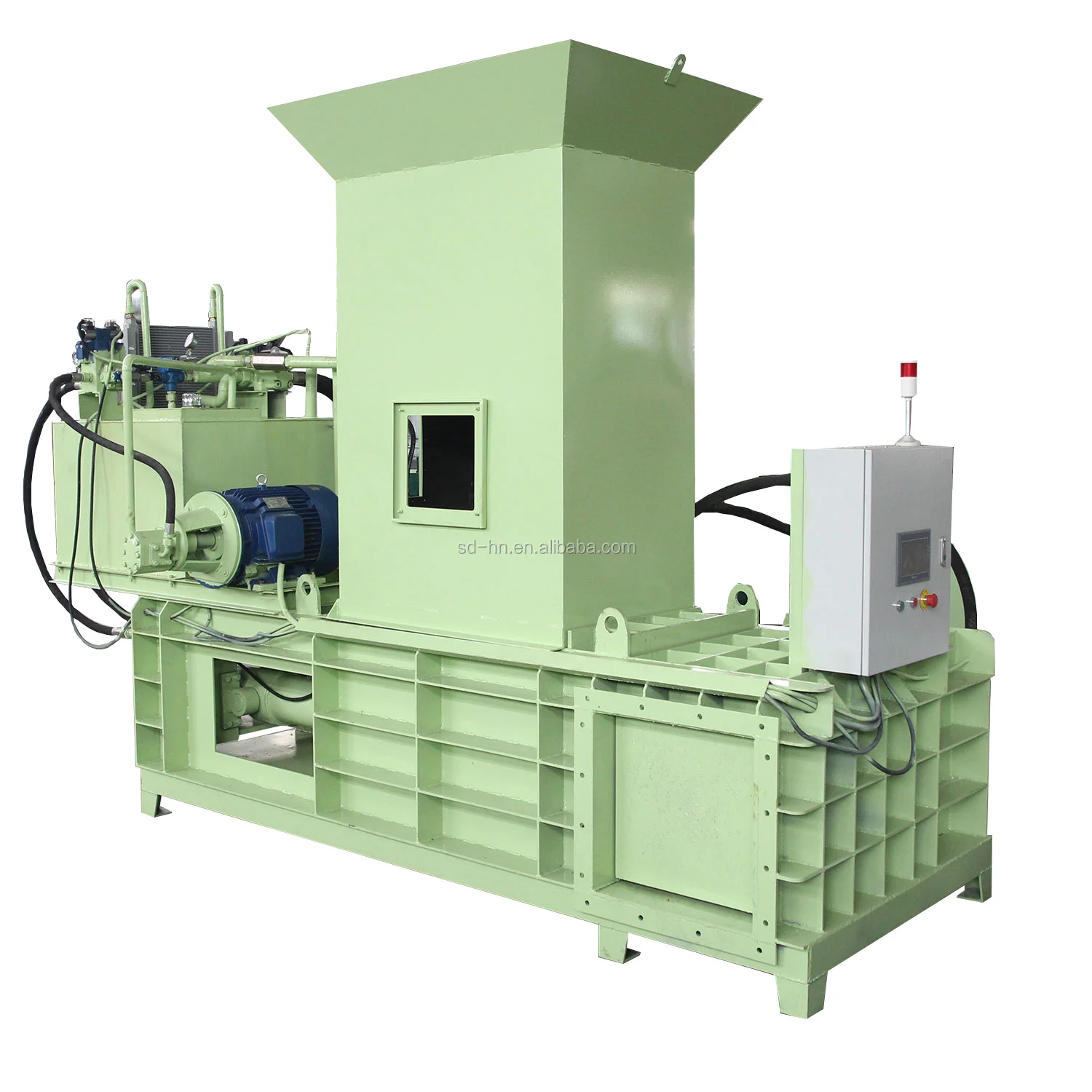 Newhaina Reliable Horizontal Hydraulic Baler New Textile Machine for Old Clothes Cotton Fiber Baling Manufacturing Baling Plant